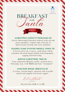 Santa Breakfast Menu